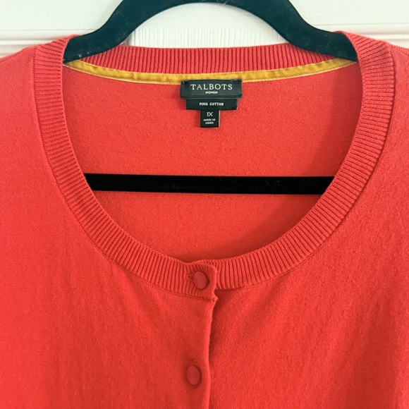 Talbots Women's Vibrant Red Cardigan - Picture 8 of 10